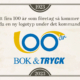 Bok & Trycks 100 års-logotyp